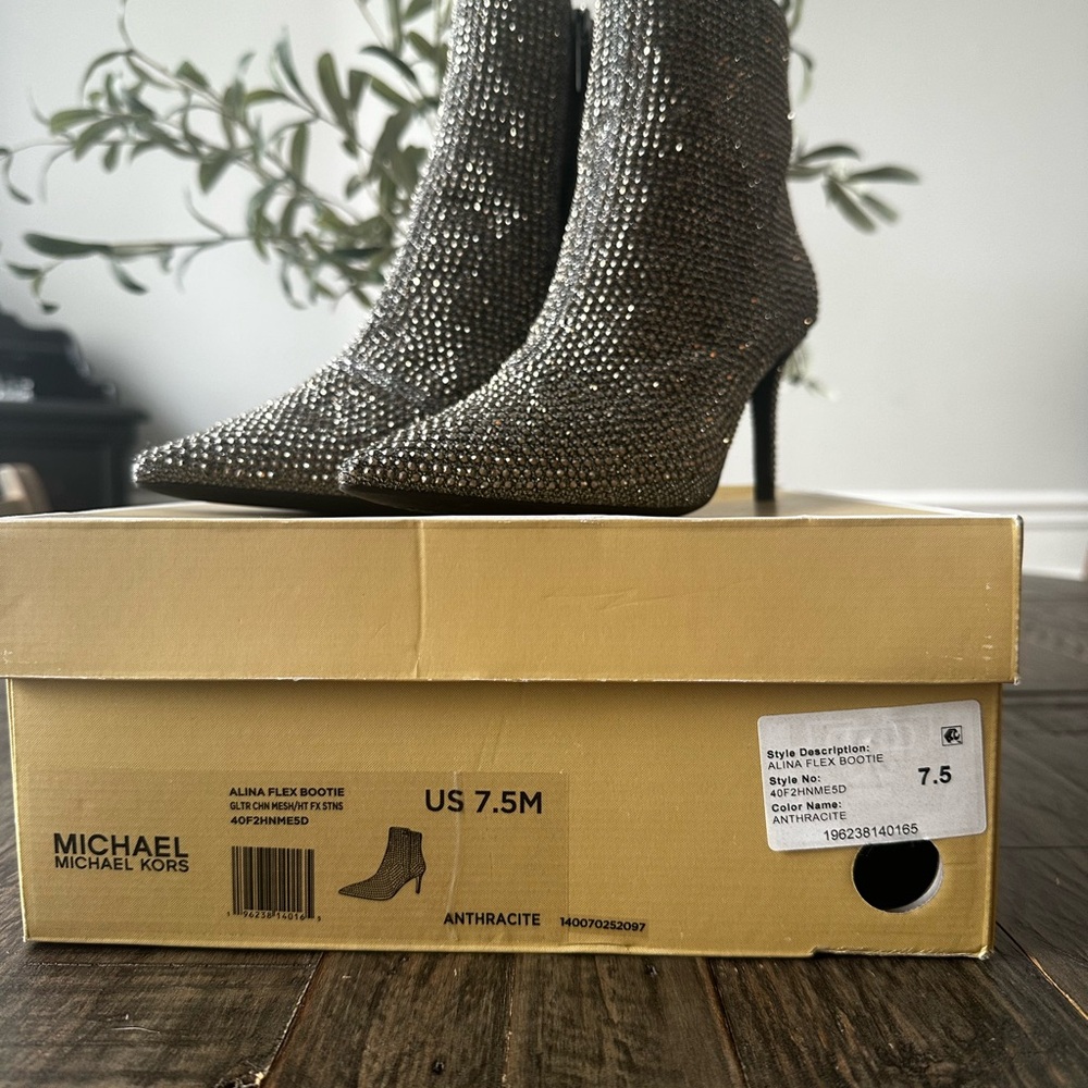 Michael Kors Anthracite Flex Bootie Size 7.5